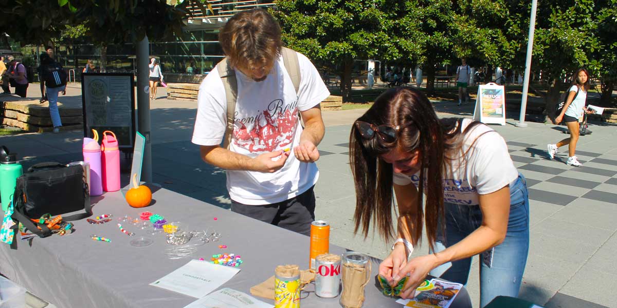 Making butterfly art.