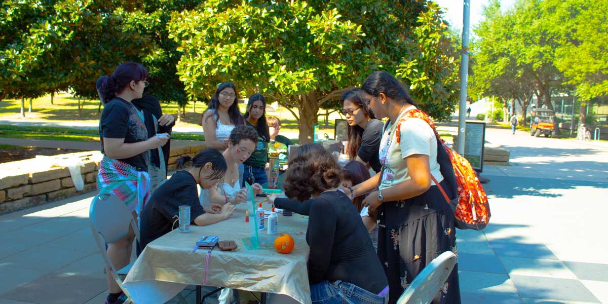 Making butterfly art.